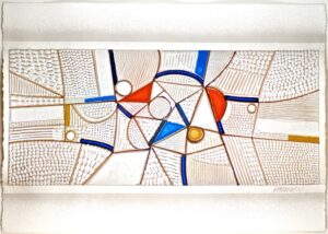 Original Acrylic Relief Painting by Paul Maxwell, 1981