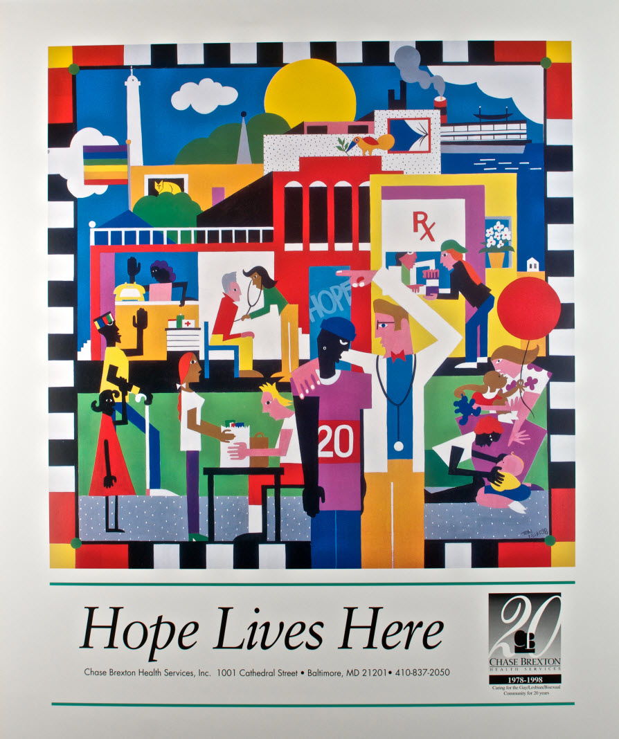 chokolade Overfrakke have på Hope Lives Here” lithographed Fine Art Poster by Tom Miller - Zimmerman  Editions, Ltd.