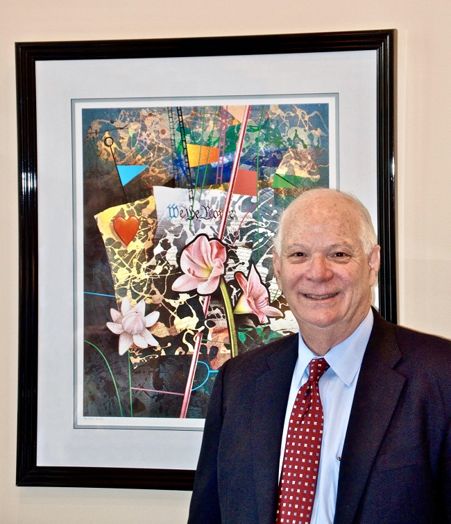 U. S. Senator Ben Cardin with Ginzburg Serigraph "Glorious Document”