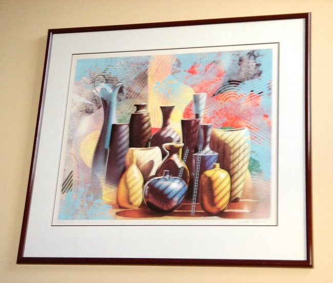 Santa Fe", framed Serigraph by Yankel Ginzburg